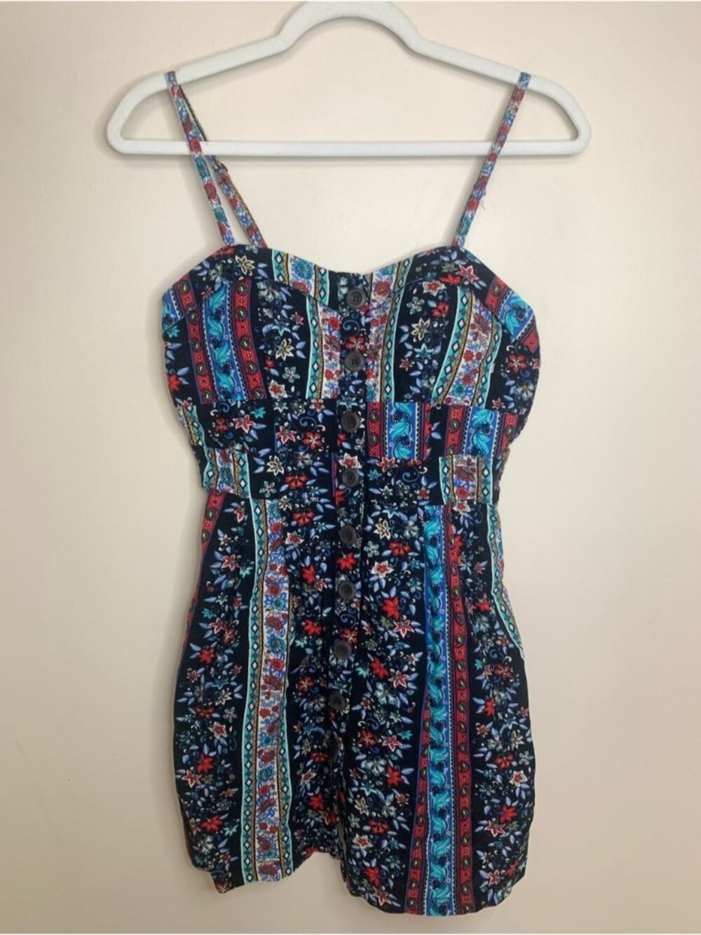 Sirens Floral Cottage Core Mini Dress L